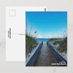 Reis   Florida - Waarschuwing vlag, Cape San Blas Briefkaart