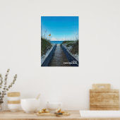 Reis | Florida - Waarschuwing vlag, Cape San Blas Poster (Keuken)