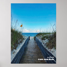 Reis | Florida - Waarschuwing vlag, Cape San Blas Poster