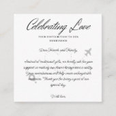 Reis Fonds Verzoek QR Code Huwelijksreis Fonds Informatiekaartje (Voorkant)