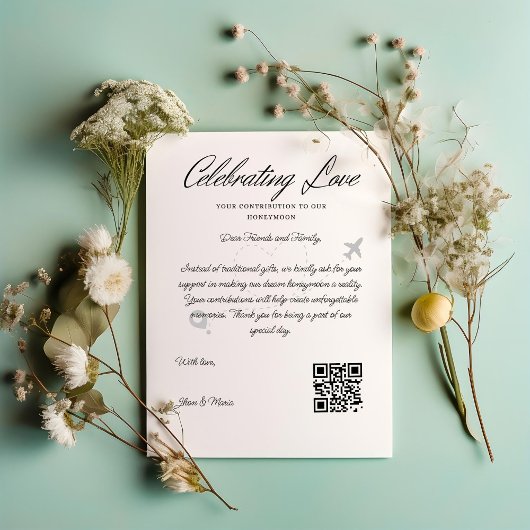 Reis Fonds Verzoek QR Code Huwelijksreis Fonds Kaart