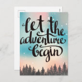 Reis Forest Trees Adventure begint Feestdagenkaart (Voorkant / Achterkant)