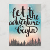 Reis Forest Trees Adventure begint Feestdagenkaart (Voorkant)