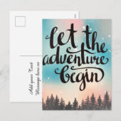 Reis Forest Trees Adventure begint Feestdagenkaart (Voorkant / Achterkant)