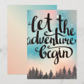 Reis Forest Trees Adventure begint Feestdagenkaart (Voorkant / Achterkant)