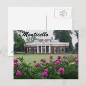 Reis Foto Historisch Monticello Ansichtkaart Briefkaart (Voorkant / Achterkant)