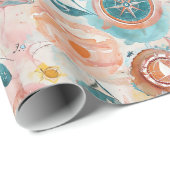 Reis geïnspireerd inpakpapier met kompassen (Rol Hoek)