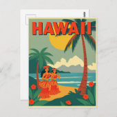  reis Hawaii Briefkaart (Voorkant / Achterkant)