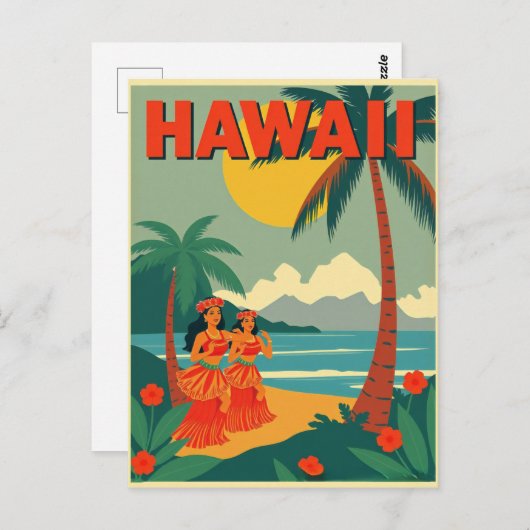 reis Hawaii Briefkaart (Voorkant / Achterkant)