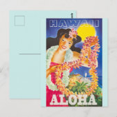 reis Hawaii Briefkaart (Voorkant / Achterkant)