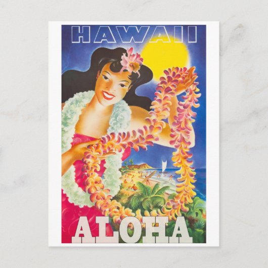  reis Hawaii Briefkaart (Voorkant)