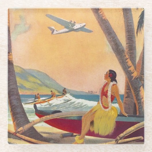  reis Hawaii Glazen Onderzetter (Voorkant)