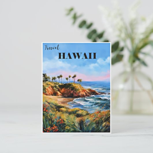 Reis Hawaii, tropische palmbomen, Briefkaart (Staand voorkant)