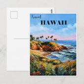 Reis Hawaii, tropische palmbomen, Briefkaart (Voorkant / Achterkant)