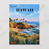 Reis Hawaii, tropische palmbomen, Briefkaart (Voorkant)
