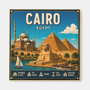 🧲 Reis herinnering aan Caïro Egypte voor vakantie Magneet