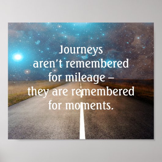Reis Herinneringen Quote Poster (Voorkant)