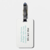 Reis het Bagagelabel van de Waterverf van de Werel (Achterkant verticaal)