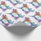 Reis het patroon van de wereldarchitectuur cadeaupapier (Hoek)