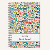 Reis het wereldgepersonaliseerde tijdschrift notitieboek (Voorkant)