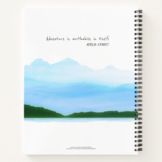 Reis Honeymoon Couple Plans Blue Waterverf name Notitieboek (Achterkant)