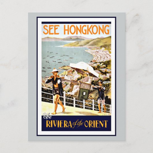 Reis Hong Kong Riviera van de Orient Briefkaart (Voorkant)