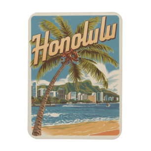 Reis Honululu, Hawaii tropisch strand geschenken Magneet