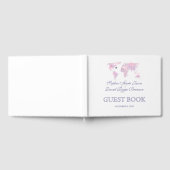 Reis Huwelijk Aquarel Wereldkaart Gastenboek (Volledig)