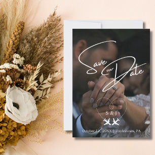 Reis Huwelijk Vliegtuig Hart Modern Save The Date Kaart