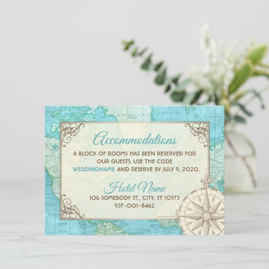 Reis Huwelijksaccommodatiekaart Kaart (Staand voorkant)