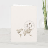 Reis Huwelijksbestemming Paspoort Wereldkaart (Achterkant)