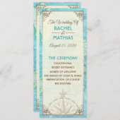 Reis Huwelijksprogramma Kaart (Voorkant / Achterkant)