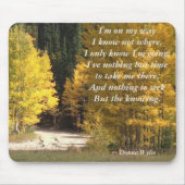 Reis - "Ik ben onderweg" Muismat (Voorkant)