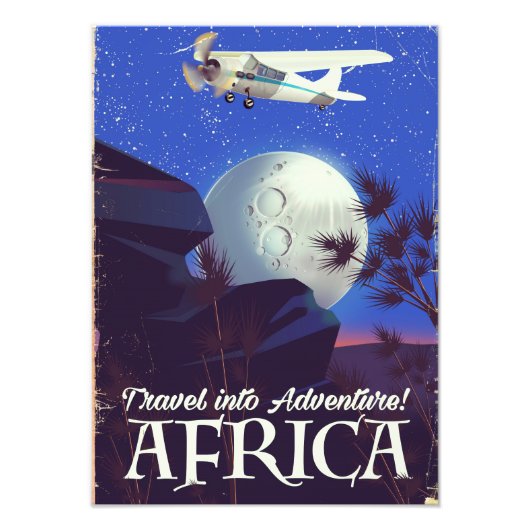Reis in avontuur! Afrika Foto Afdruk (Voorkant)