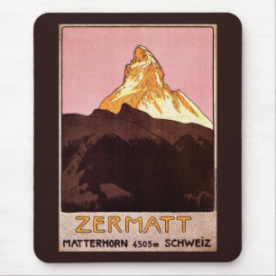 Reis in het verleden, Matterhorn, Zwitserland Muismat