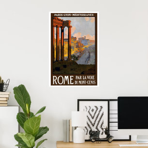Reis in het verleden, Rome Italië Romeins Forum bi Poster