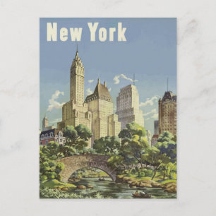 Reis in New York City Vintage Briefkaart