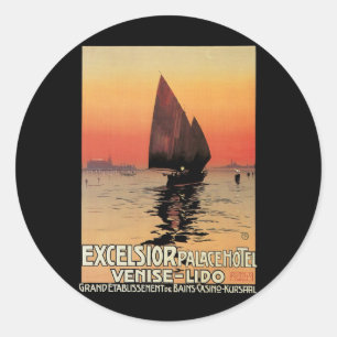 Reis in oude stijl, boten bij Excelsior Palace Ven Ronde Sticker
