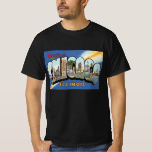 Reis in oude stijl, Groeten uit Chicago Illinois T-shirt