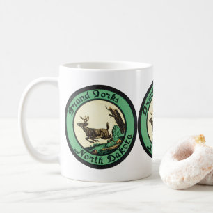 Reis in stijl, Grand Forks, North Dakota Koffiemok