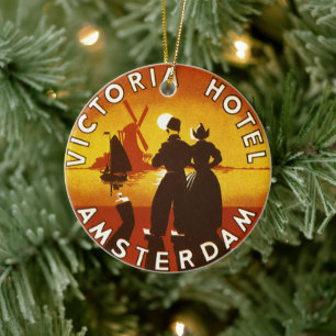 Reis in stijl, Victoria Hotel, Amsterdam, Holland Keramisch Ornament