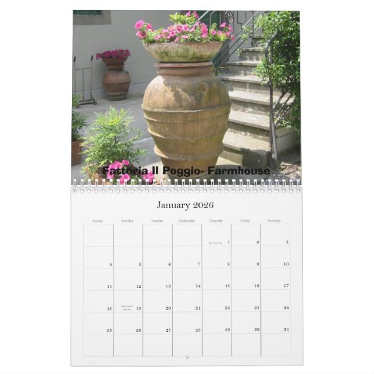 Reis in Toscane Kalender (Jan 2026)