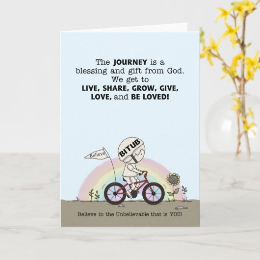 Reis is een cadeau kaart (Gele Bloem)