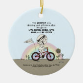 Reis is een cadeau keramisch ornament (Voorkant)