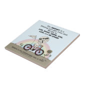 Reis is een cadeau tegeltje (Zijkant)