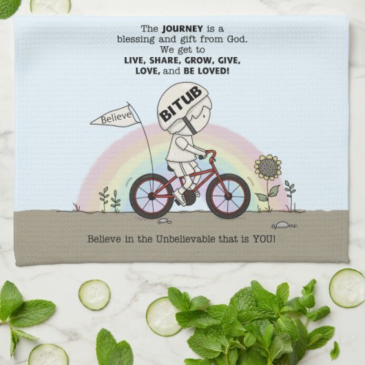 Reis is een cadeau theedoek (Gevouwen)