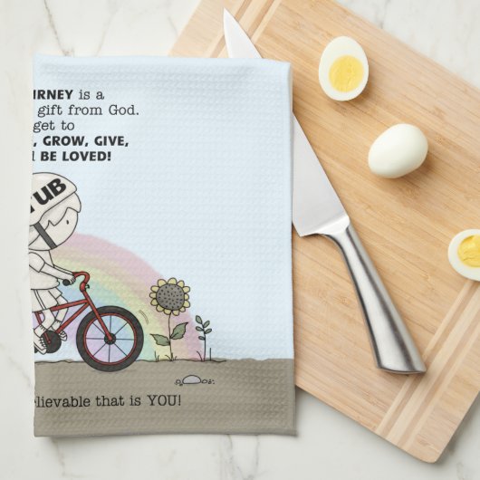 Reis is een cadeau theedoek (Quarter Fold)