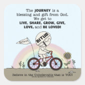 Reis is een cadeau vierkante sticker (Voorkant)