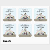 Reis is een cadeau vierkante sticker (Vel)