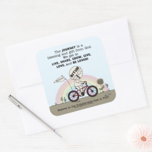 Reis is een cadeau vierkante sticker